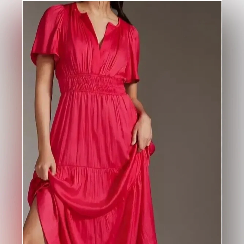 Anthropologie Somerset Maxi Dress Satin Edition - Picture 7 of 7